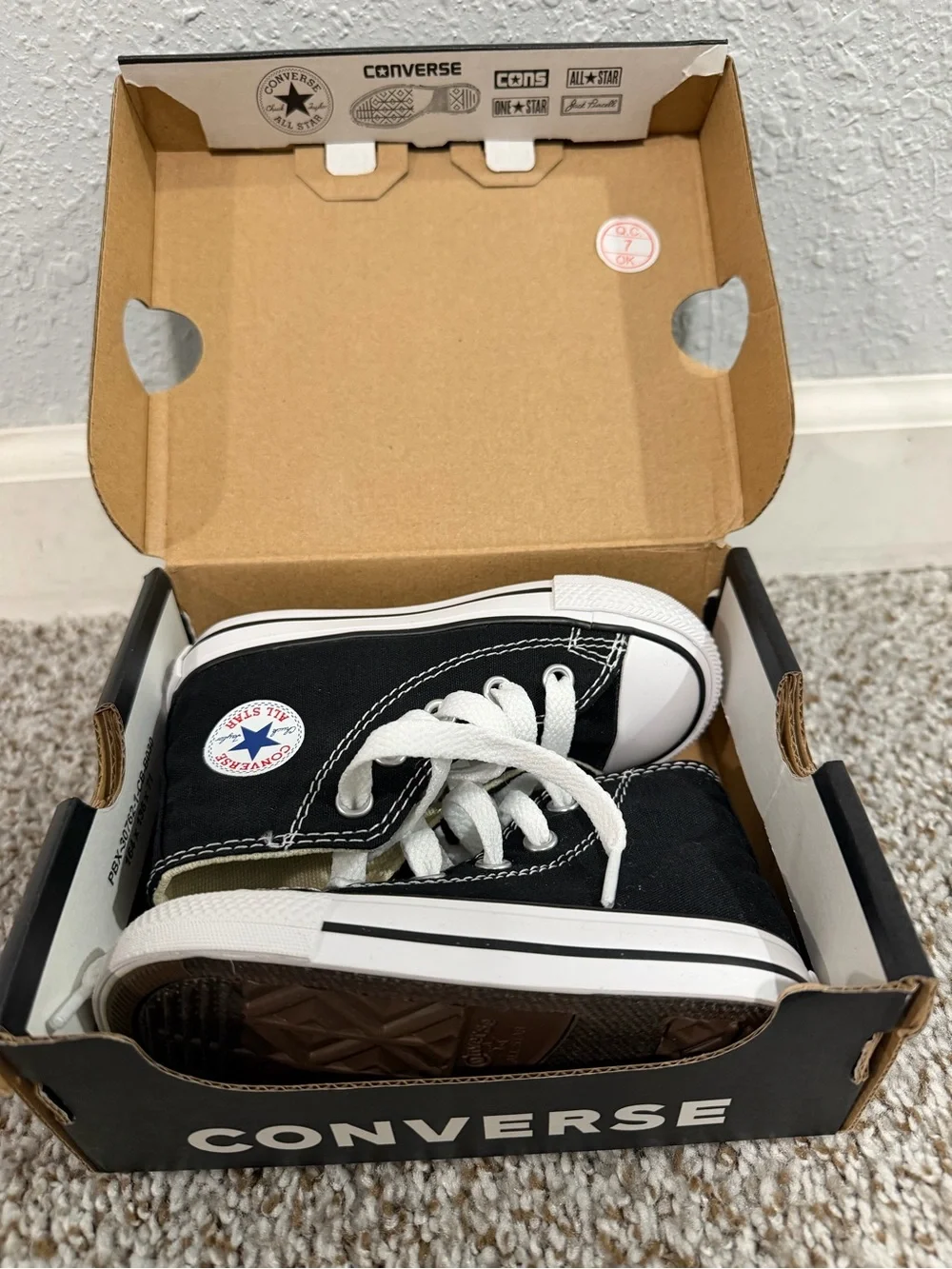 Converse Kids Black and White High-Top Sneakers
